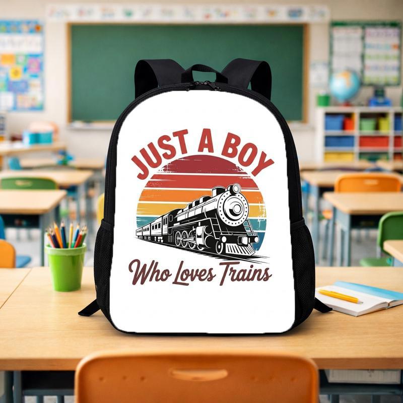 Retro Train Kids Backpack - Vintage Sunset Train Design Custom Backpack - Savourry