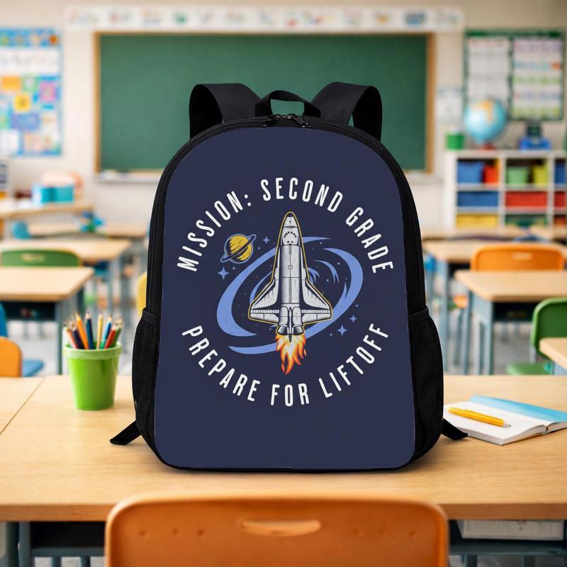 Rocket Backpack Kids - Back To School Second Grade Fun Custom Backpack - Savourry