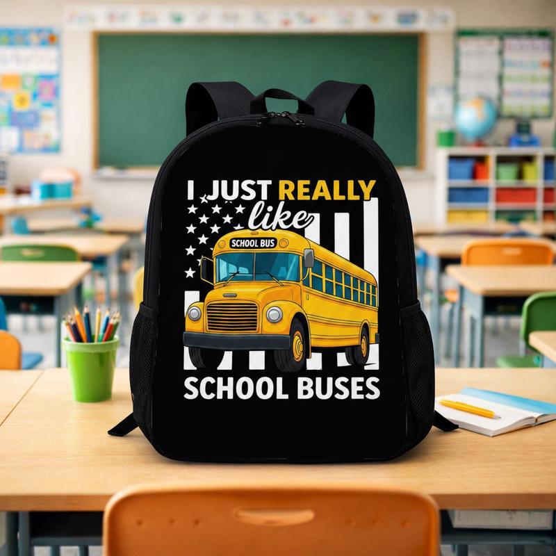 School Bus Lover Backpack - Back To School Kids Gift Custom Backpack - Savourry