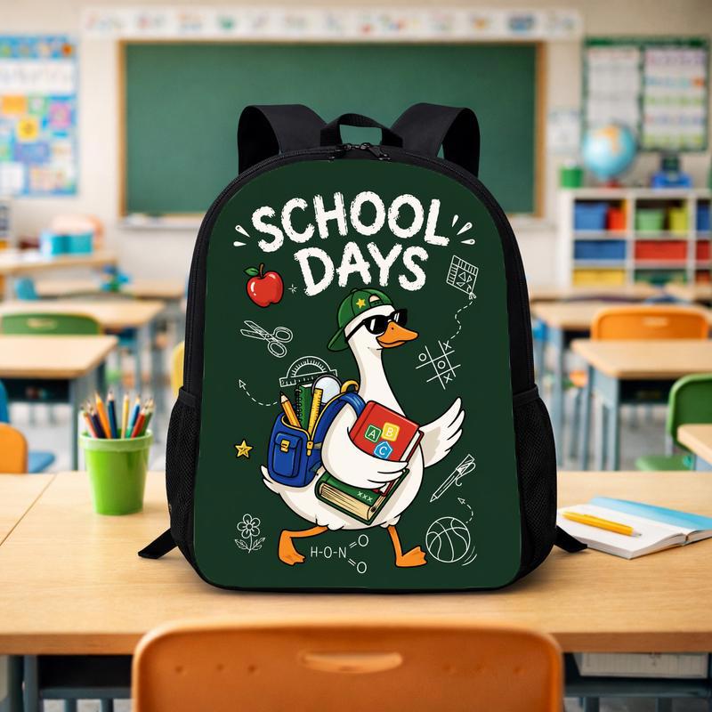 School Days Goose Backpack - Cool Duck Back To School Kids Custom Backpack - Savourry