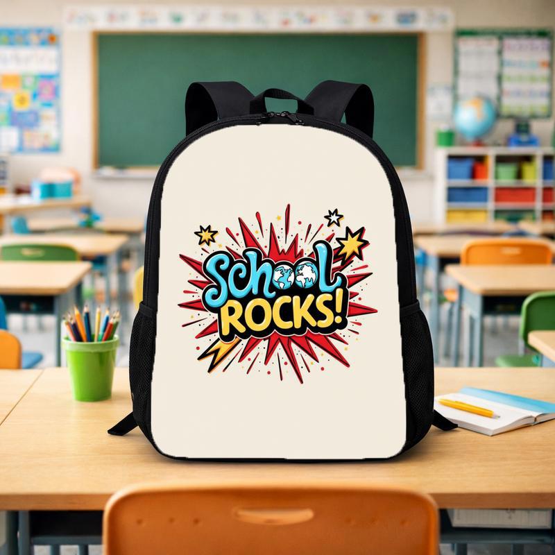School Rocks Backpack For Kids - Fun Back To School Style Custom Backpack - Savourry