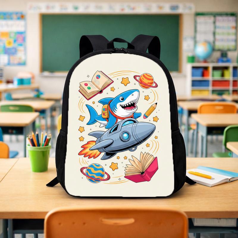 Shark Rocket Backpack Kids - Back To School Fun Design Custom Backpack - Savourry