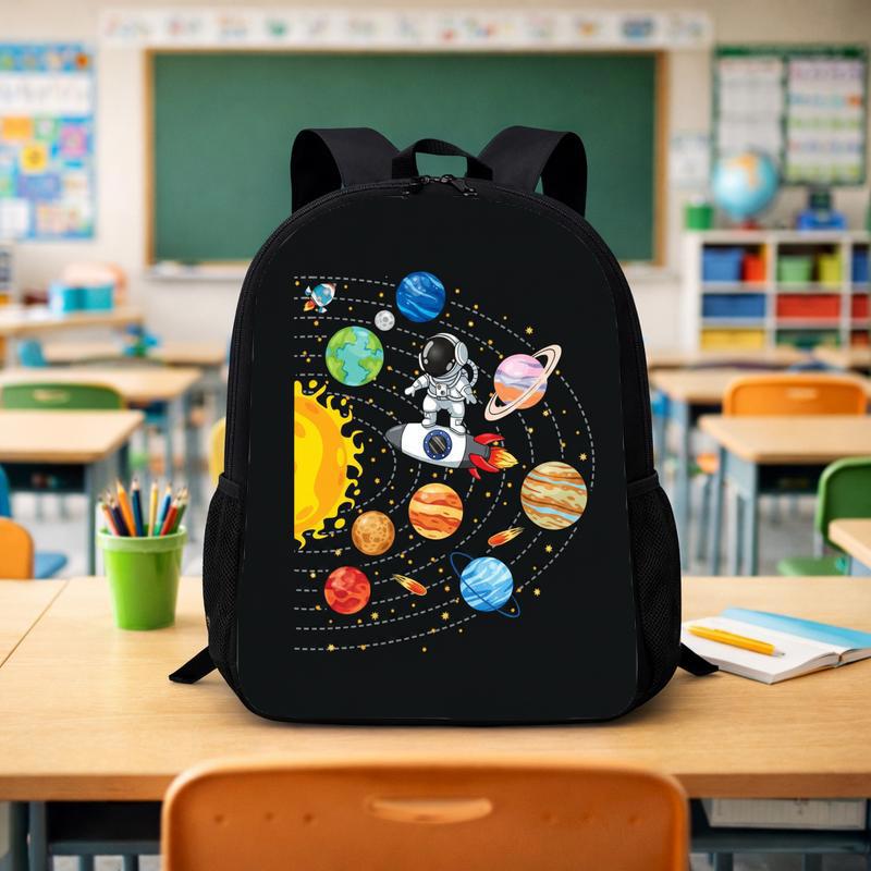Space School Backpack Kids - Astronaut Solar System Planets Custom Backpack - Savourry