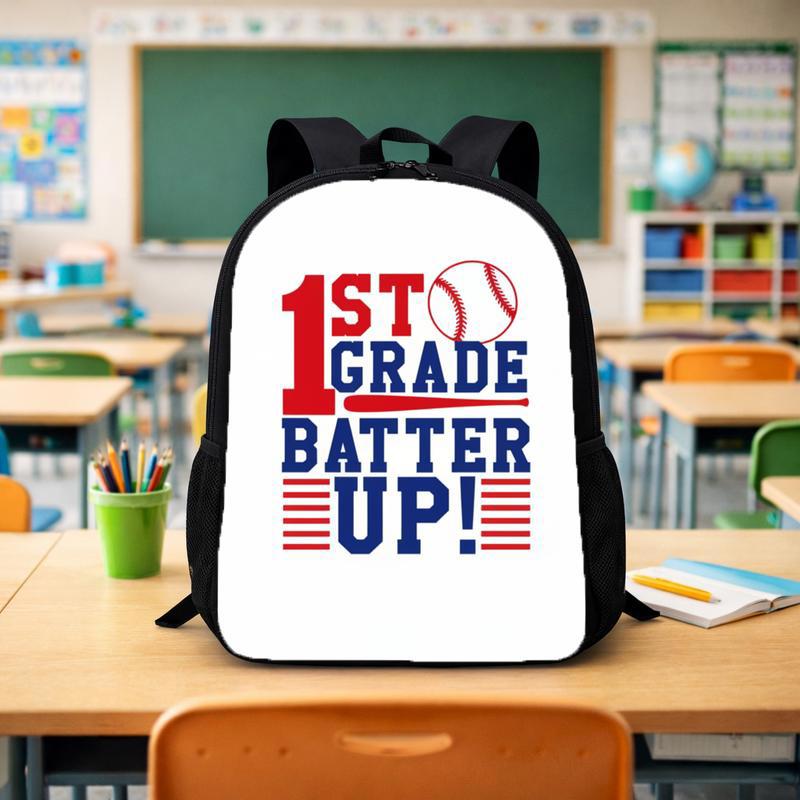 1st Grade Baseball Backpack - Batter Up Kids School Bag Custom Backpack - Savourry