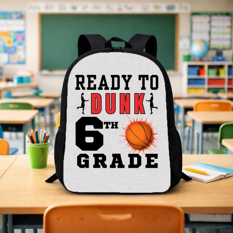 6th Grade Basketball Backpack - Back To School Ready To Dunk Custom Backpack - Savourry