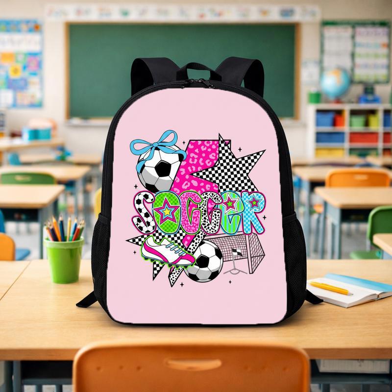 Trendy Soccer Collage Backpack - Cool Girls School Style Custom Backpack - Savourry