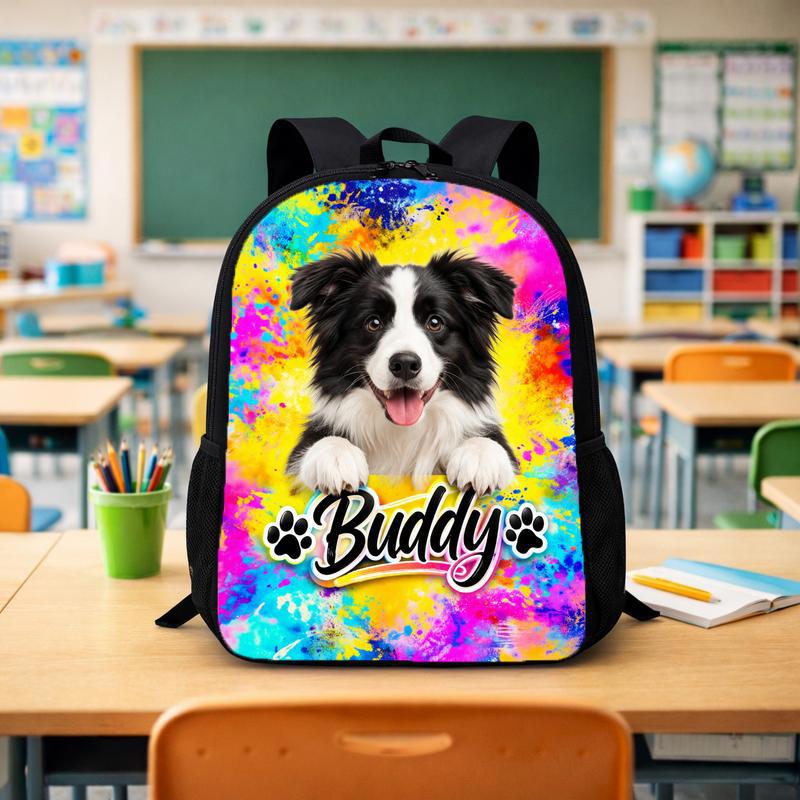 Watercolor Dog Portrait Custom Backpack - Savourry