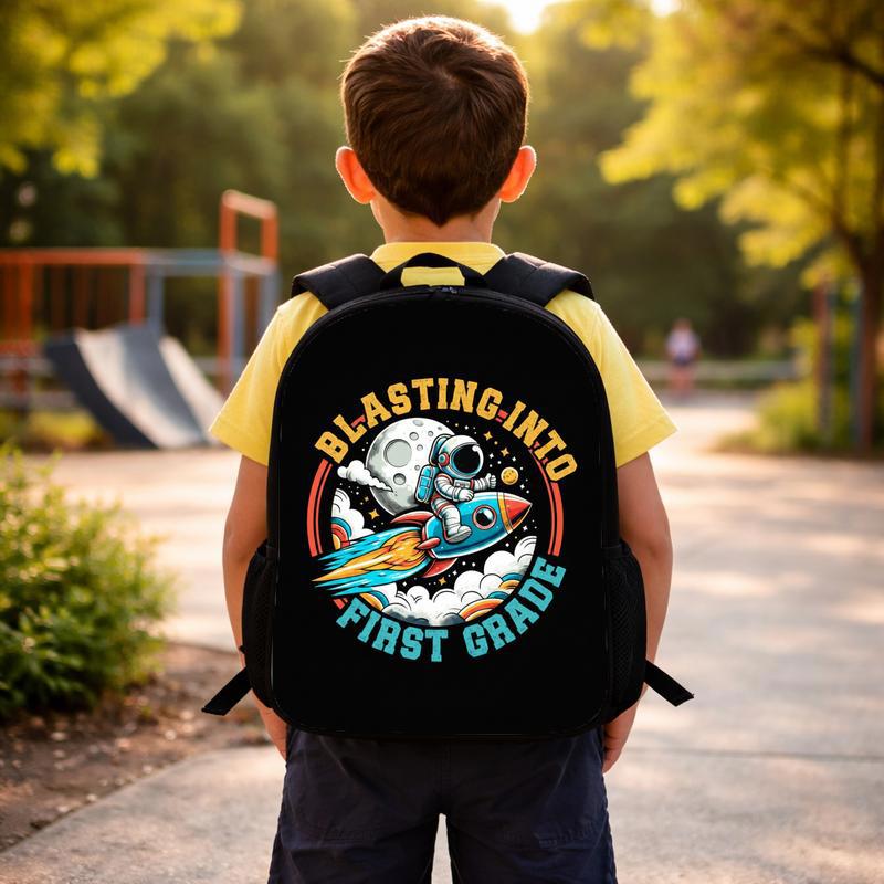 Astronaut Rocket Backpack Kids - Back To School First Grade Custom Backpack Astronaut Rocket Backpack Kids - Back To School First Grade Custom Backpack