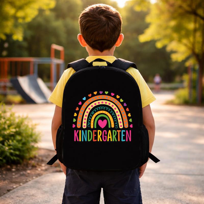 Back To School Backpack - Bright Rainbow Kindergarten Style Custom Backpack Back To School Backpack - Bright Rainbow Kindergarten Style Custom Backpack