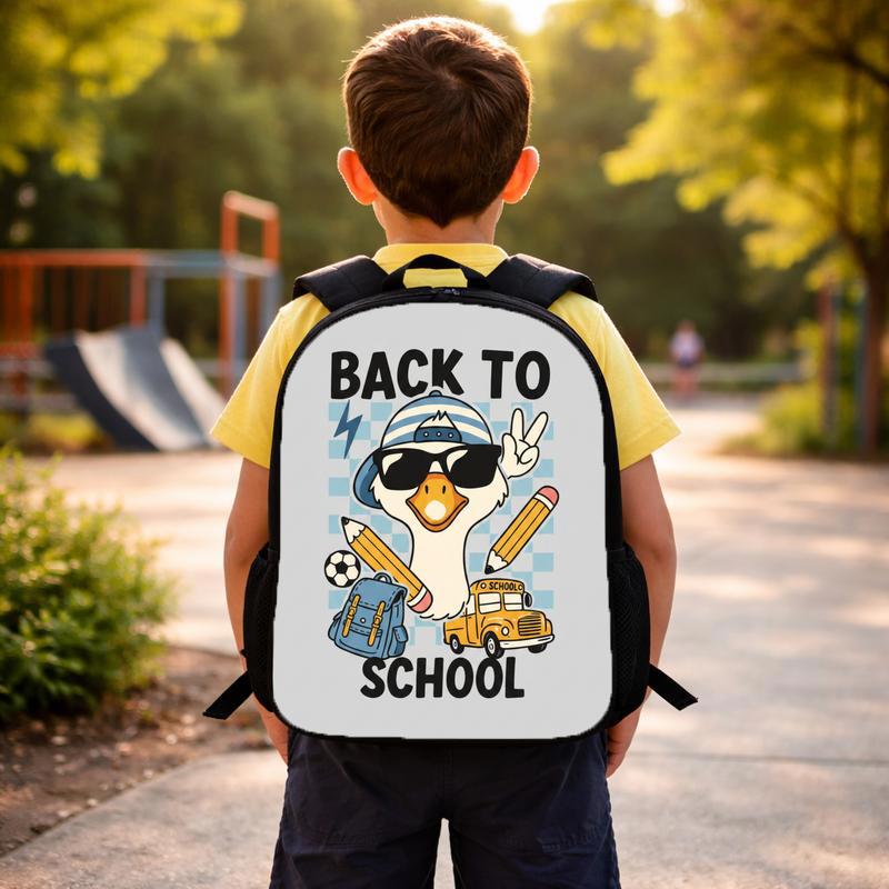 Back To School Goose Backpack - Cool Kids School Custom Backpack