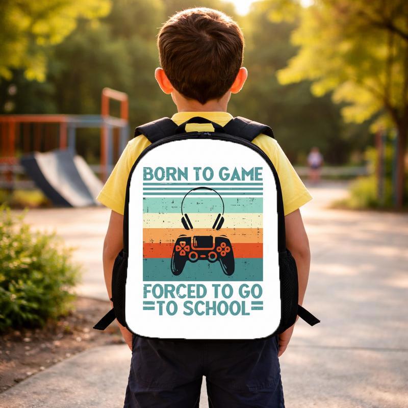 Born To Game Backpack - Funny Back To School Gamer Kids Custom Backpack Born To Game Backpack - Funny Back To School Gamer Kids Custom Backpack
