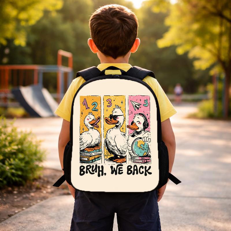 Bruh We Back Goose Backpack - Funny Back To School Kids Custom Backpack Bruh We Back Goose Backpack - Funny Back To School Kids Custom Backpack