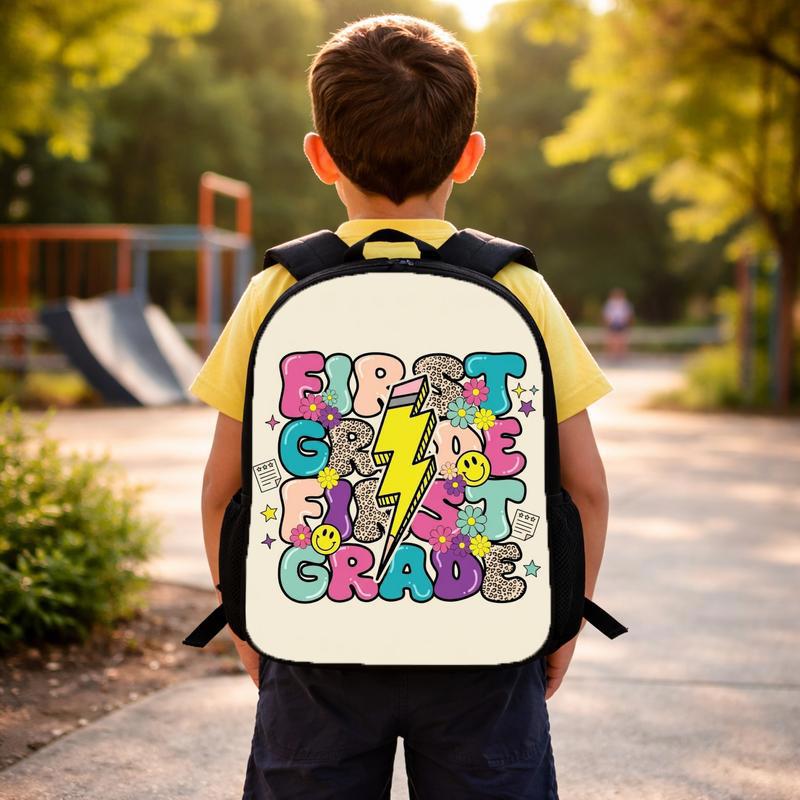 Color Pop Rock First Grade Backpack - Cute Back To School Bag Custom Backpack
