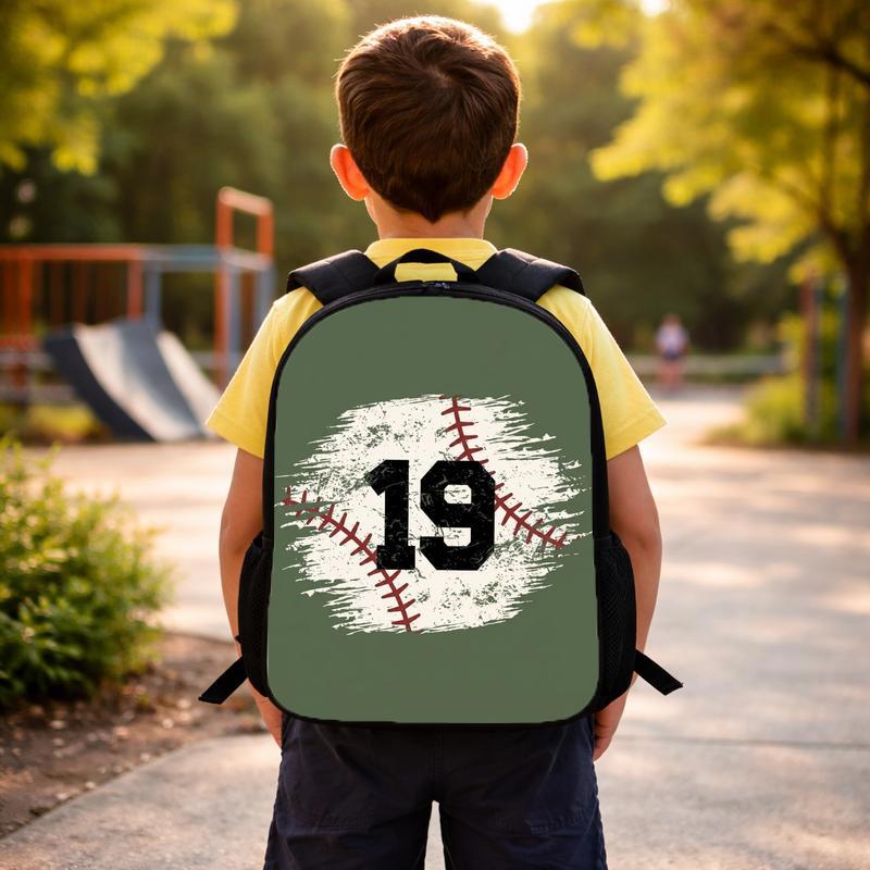 Custom Baseball Number Backpack - Back To School Sports Kids Custom Backpack
