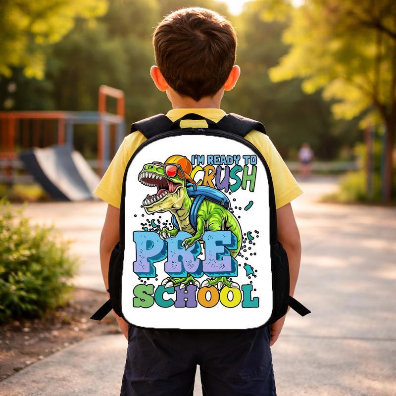 Custom Dinosaur Boys Backpack - I'm Ready To Crush Preschool Custom Backpack Custom Dinosaur Boys Backpack - I'm Ready To Crush Preschool Custom Backpack