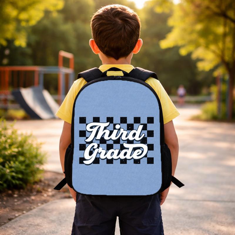 Custom Grade Checkered Backpack - Cool Back To School Look Custom Backpack Custom Grade Checkered Backpack - Cool Back To School Look Custom Backpack