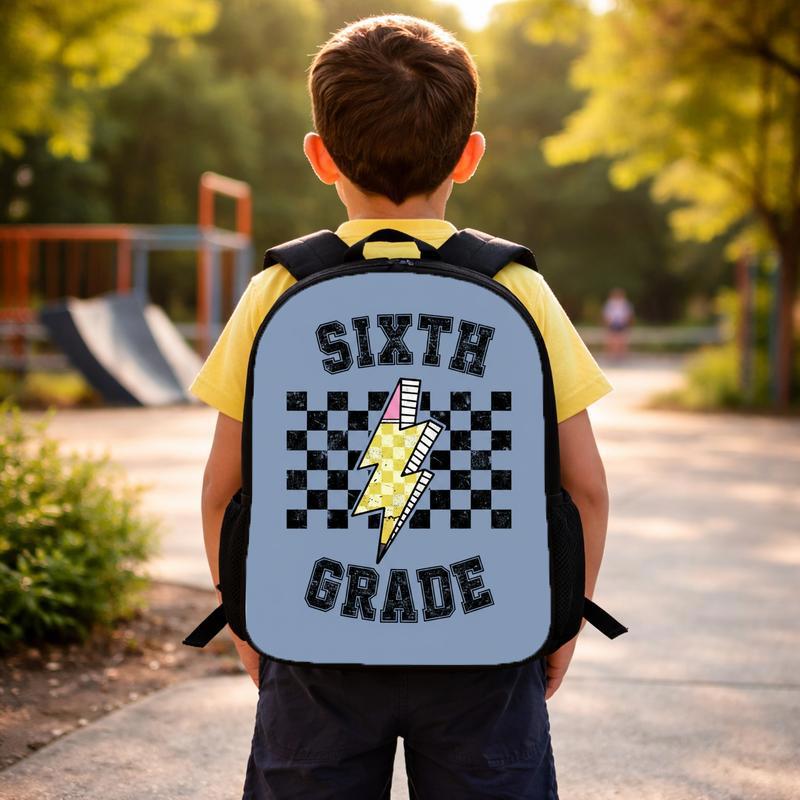 Custom Grade Middle School Backpack - Back To School Cool Retro Style Custom Backpack Custom Grade Middle School Backpack - Back To School Cool Retro Style Custom Backpack