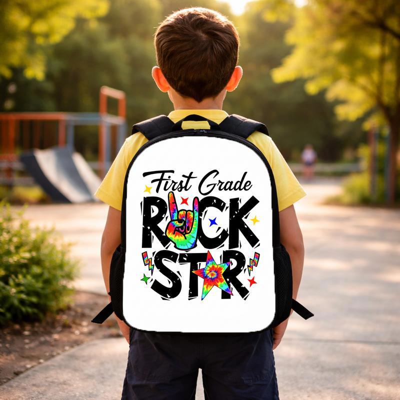 Custom Grade Rock Star Backpack - Kids Back To School Fun Custom Backpack Custom Grade Rock Star Backpack - Kids Back To School Fun Custom Backpack