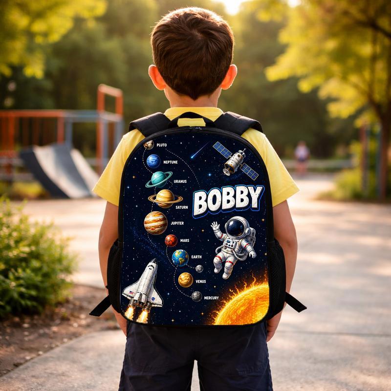 Custom Name Backpack Kids - Solar System Space Explorer Custom Backpack Custom Name Backpack Kids - Solar System Space Explorer Custom Backpack