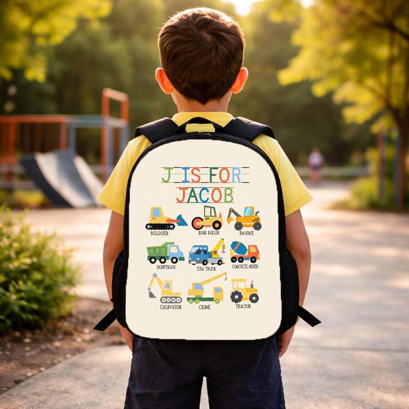 Custom Name Truck Backpack For Boys - Back To School Gift Custom Backpack Custom Name Truck Backpack For Boys - Back To School Gift Custom Backpack