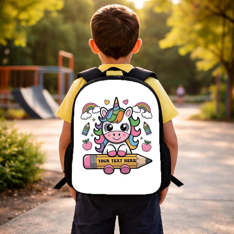 Custom Name Unicorn Backpack Cute Pencil School Design Custom Backpack Custom Name Unicorn Backpack Cute Pencil School Design Custom Backpack