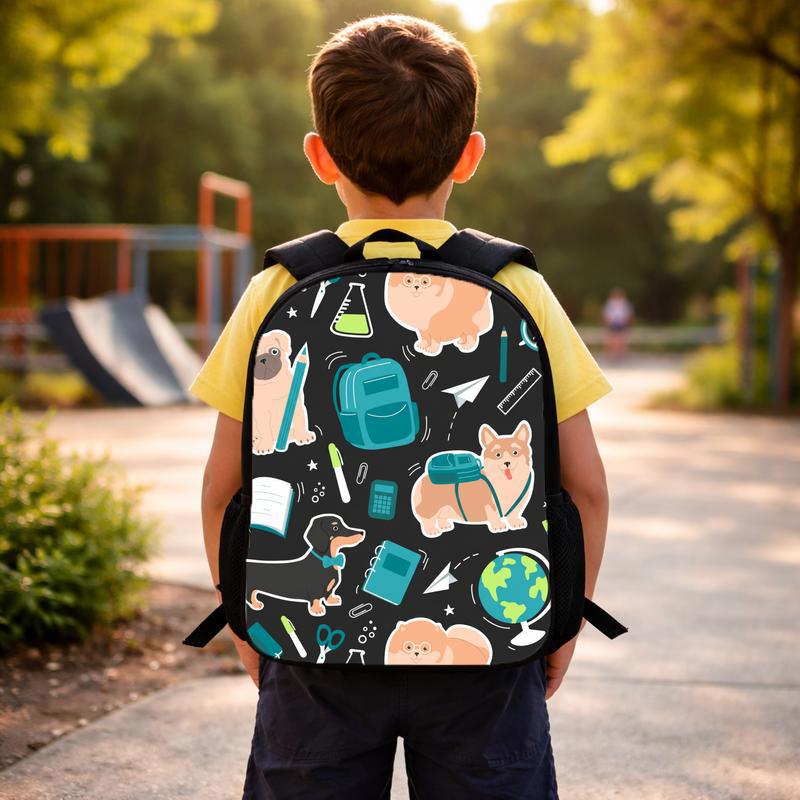 Cute Back To School With Dog For Children Custom Backpack Cute Back To School With Dog For Children Custom Backpack