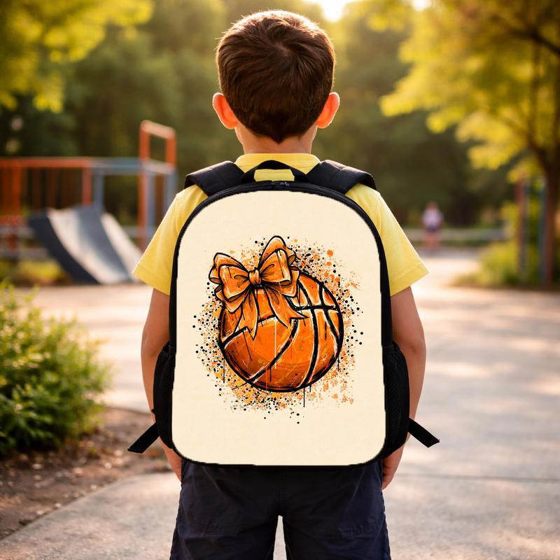 Cute Basketball Bow Backpack - Back To School Girl Sport Style Custom Backpack Cute Basketball Bow Backpack - Back To School Girl Sport Style Custom Backpack