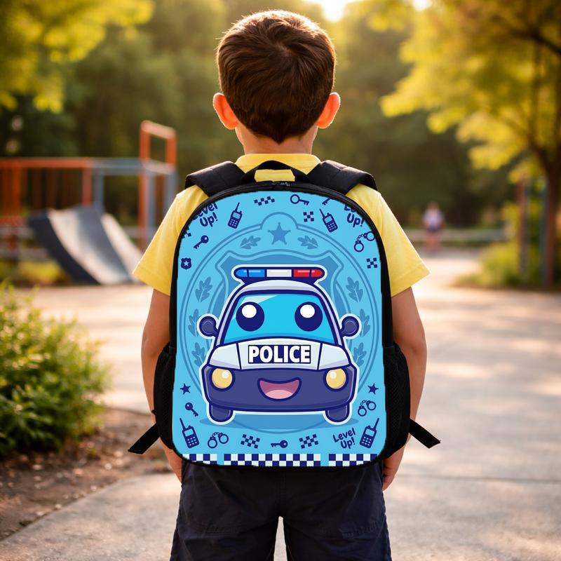 Cute Police Car Backpack - Level Up Kids Back To School Gift Custom Backpack Cute Police Car Backpack - Level Up Kids Back To School Gift Custom Backpack