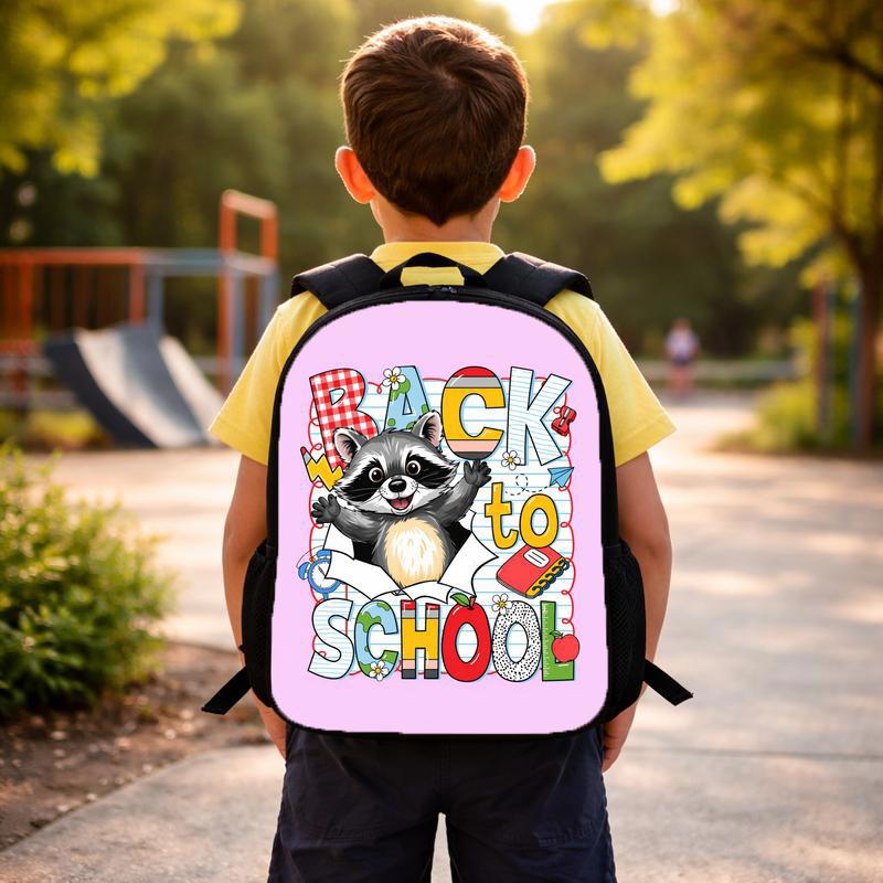 Cute Raccoon Backpack - Kids Back To School Custom Backpack