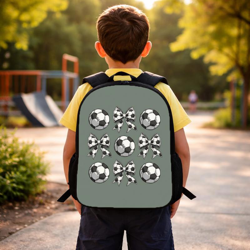 Cute Soccer Bow Pattern Backpack - Girls School Design Custom Backpack Cute Soccer Bow Pattern Backpack - Girls School Design Custom Backpack