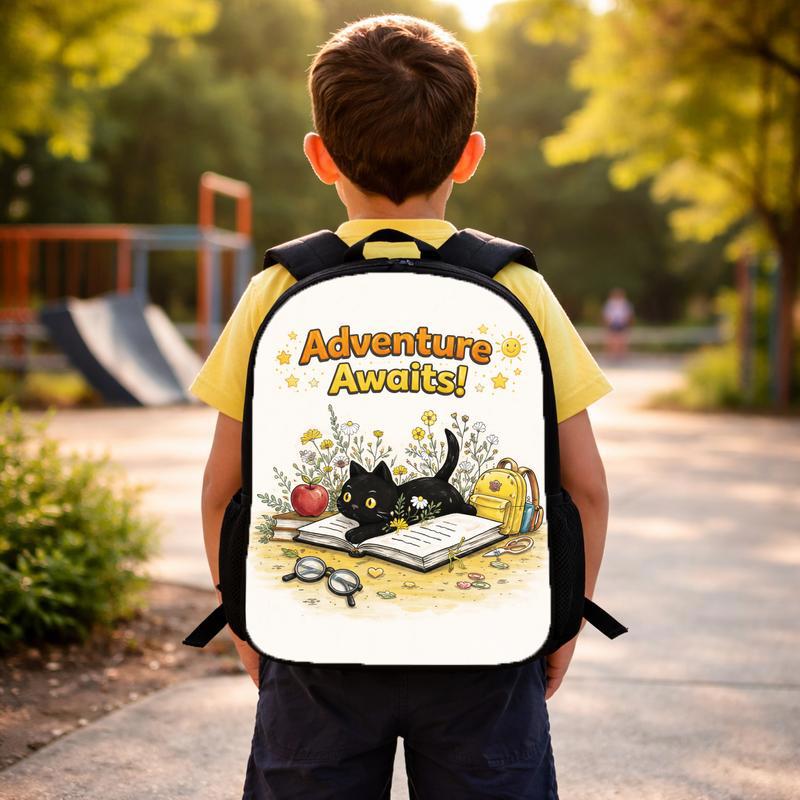 Floral Cat Book Custom Backpack Floral Cat Book Custom Backpack