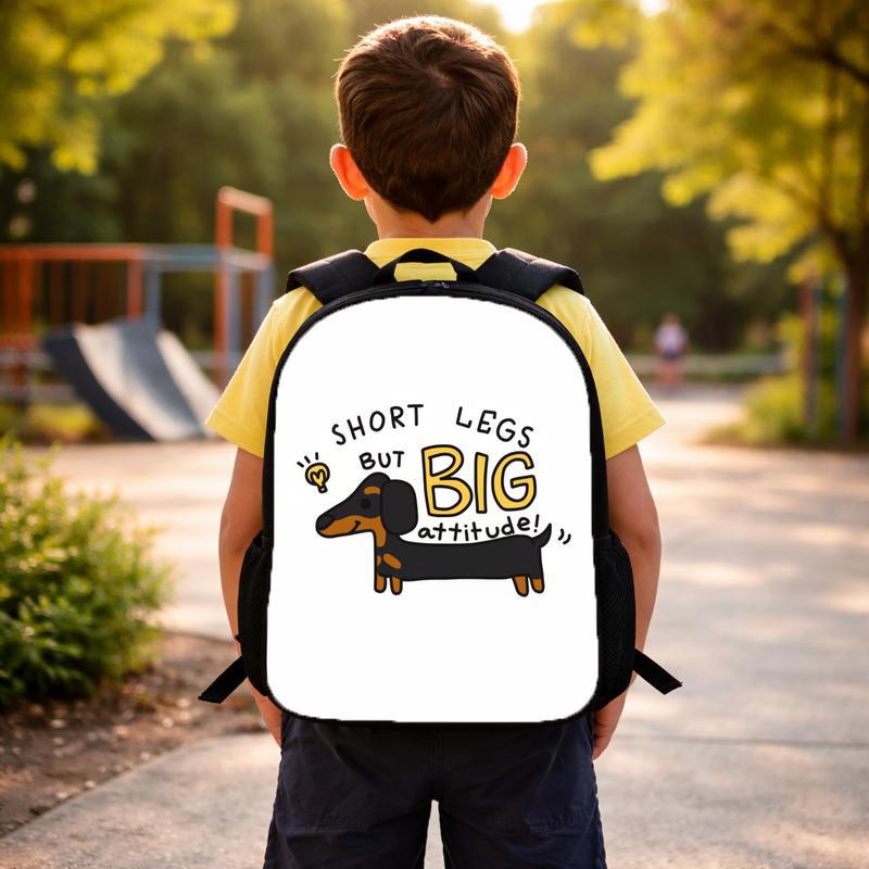 Funny Dashund Dog - Short Legs But Big Attitude Custom Backpack