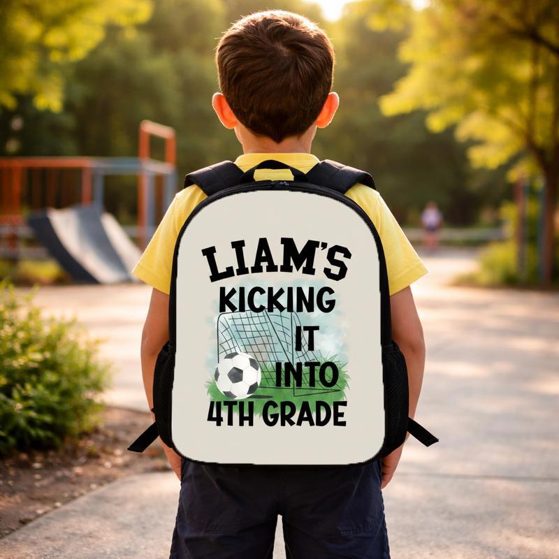 Funny Personalized Soccer Backpack - Cool Back To School Kids Custom Backpack