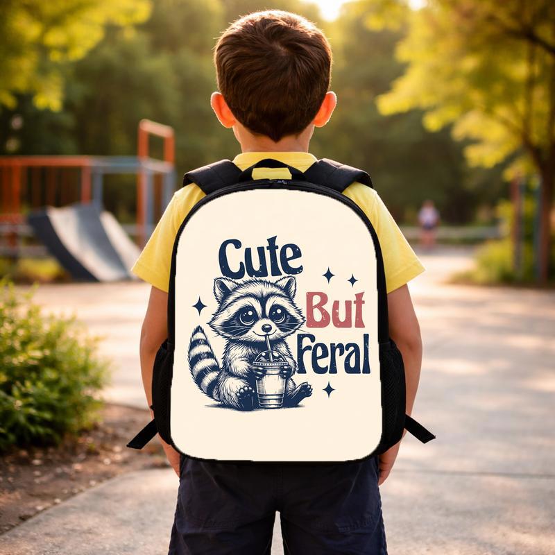 Funny Raccoon School Backpack - Cute But Reral Kids Gift Idea Custom Backpack Funny Raccoon School Backpack - Cute But Reral Kids Gift Idea Custom Backpack
