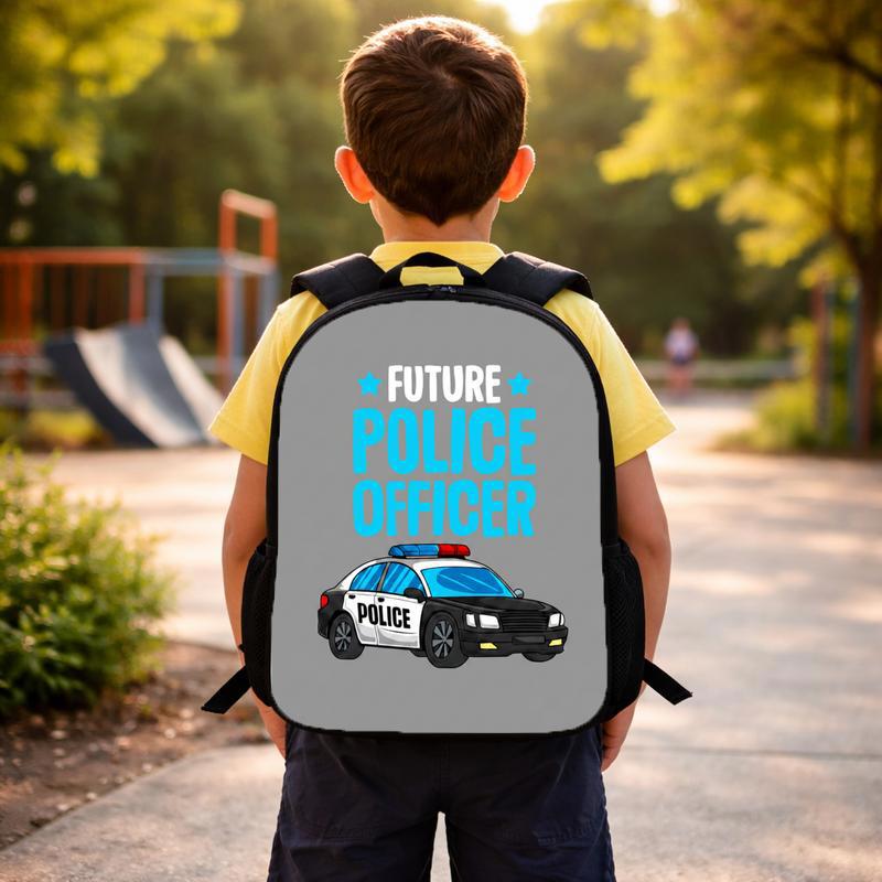 Future Police Officer Backpack - Back To School Kids Custom Backpack
