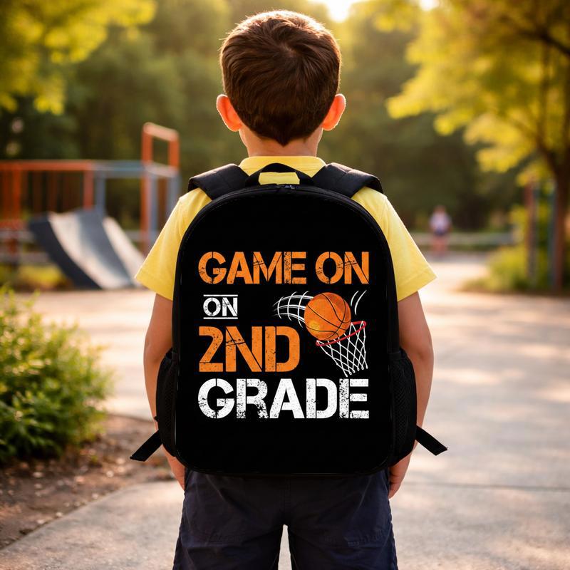 Game On 2nd Grade Backpack - Basketball Back To School Fun Custom Backpack Game On 2nd Grade Backpack - Basketball Back To School Fun Custom Backpack