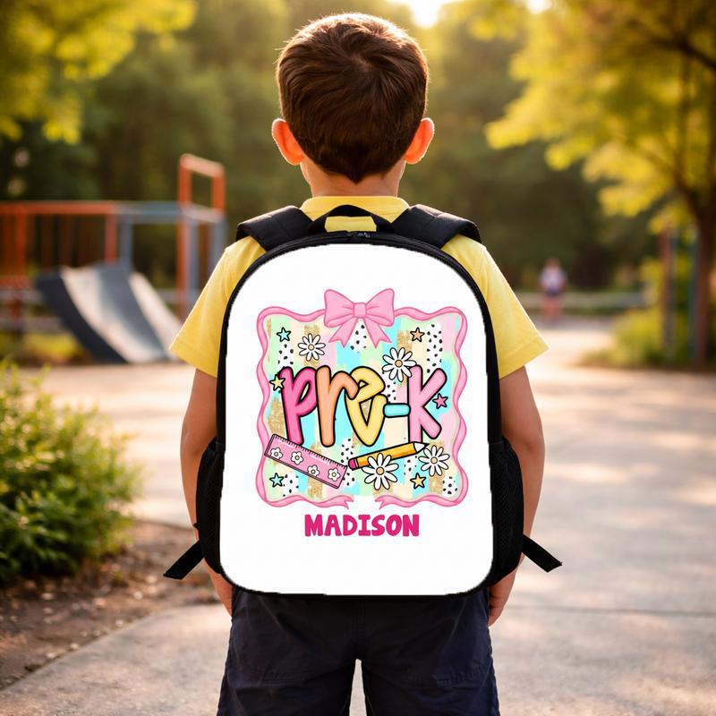 Girls Pre-K Custom Backpack - Cute Pattern School Style Custom Backpack