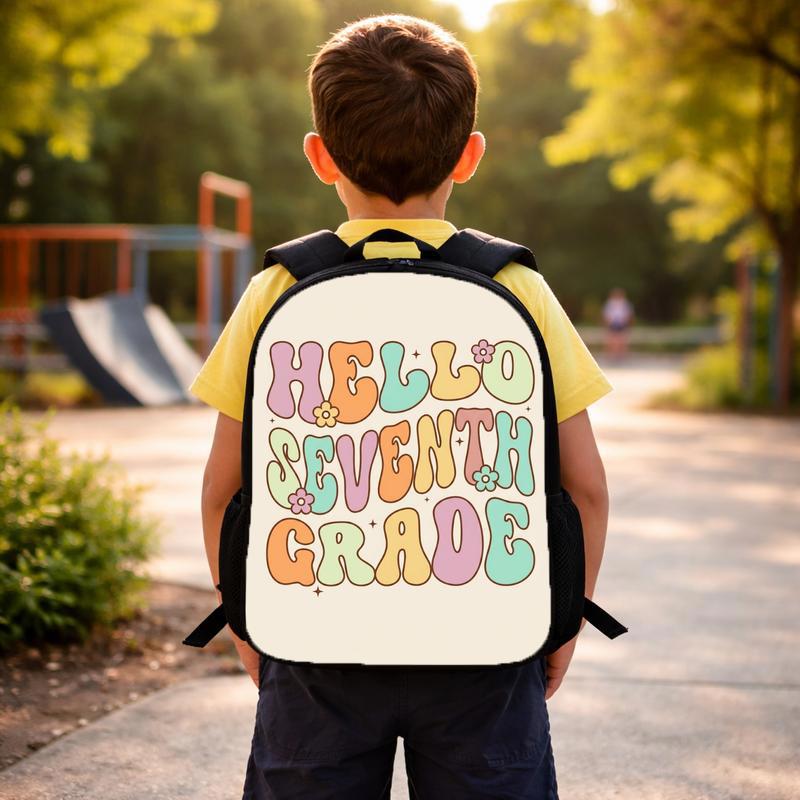 Hello 7th Grade Backpack - Middle School Back To School Fun Custom Backpack Hello 7th Grade Backpack - Middle School Back To School Fun Custom Backpack