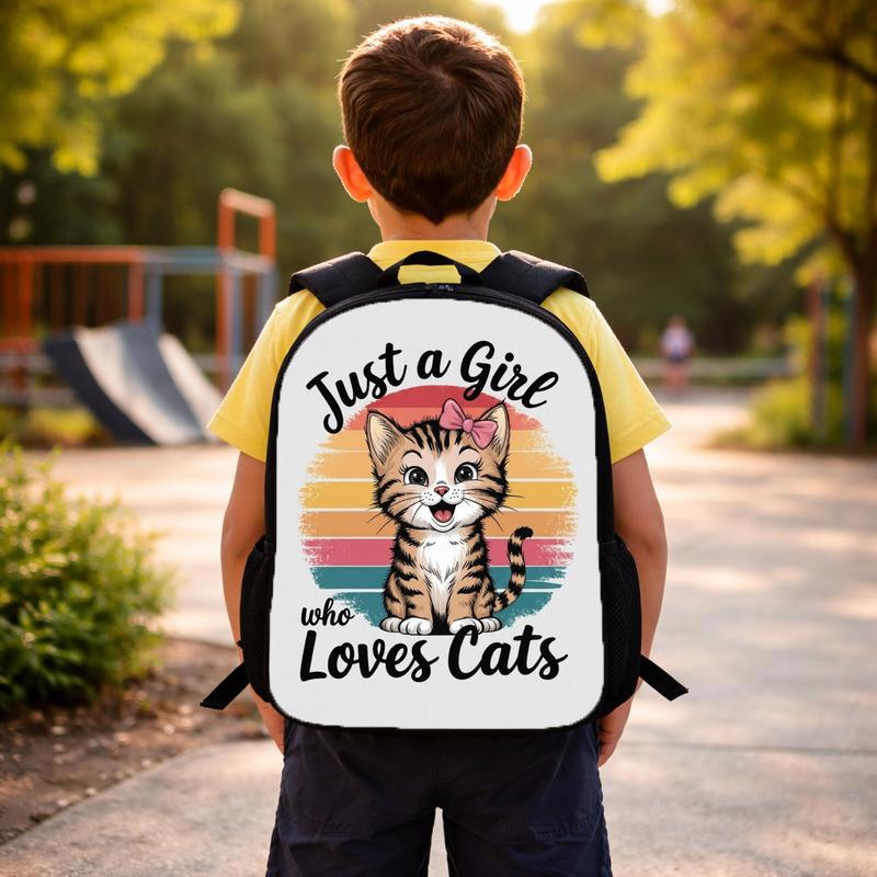 Just A Girl Who Loves Cats Custom Backpack
