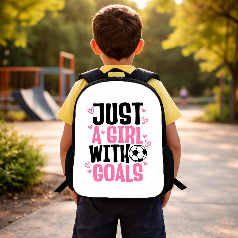 Just A Girl Who Loves Soccer Backpack - Cute School Gift Custom Backpack Just A Girl Who Loves Soccer Backpack - Cute School Gift Custom Backpack
