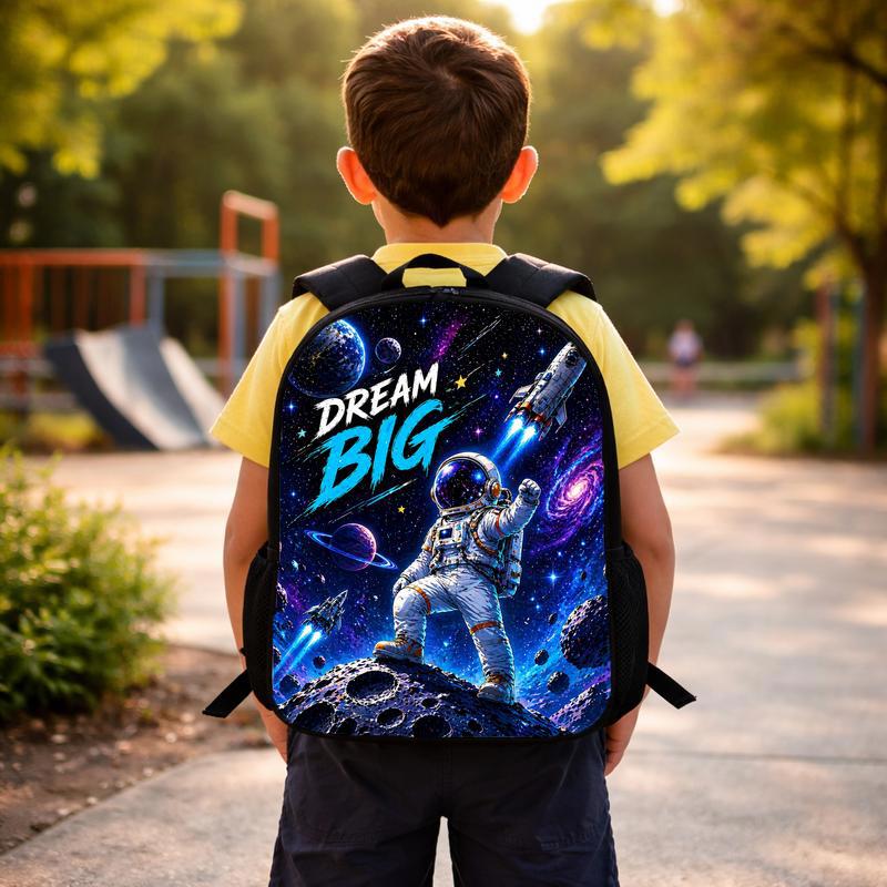 Kids Backpack Dream Big Space - Astronaut Galaxy Design Custom Backpack Kids Backpack Dream Big Space - Astronaut Galaxy Design Custom Backpack