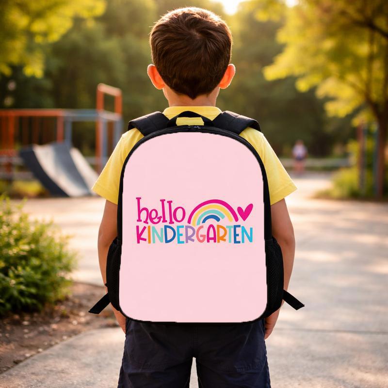 Kids Backpack - First Day Kindergarten Rainbow Design Custom Backpack Kids Backpack - First Day Kindergarten Rainbow Design Custom Backpack