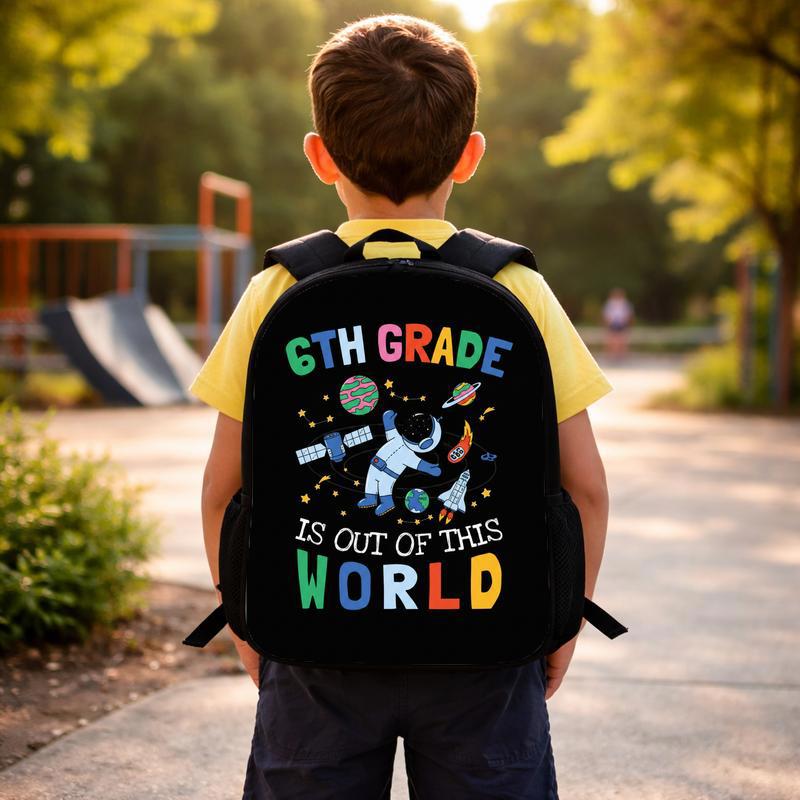 Kids Backpack 6th Grade - Space Astronaut School Design Custom Backpack