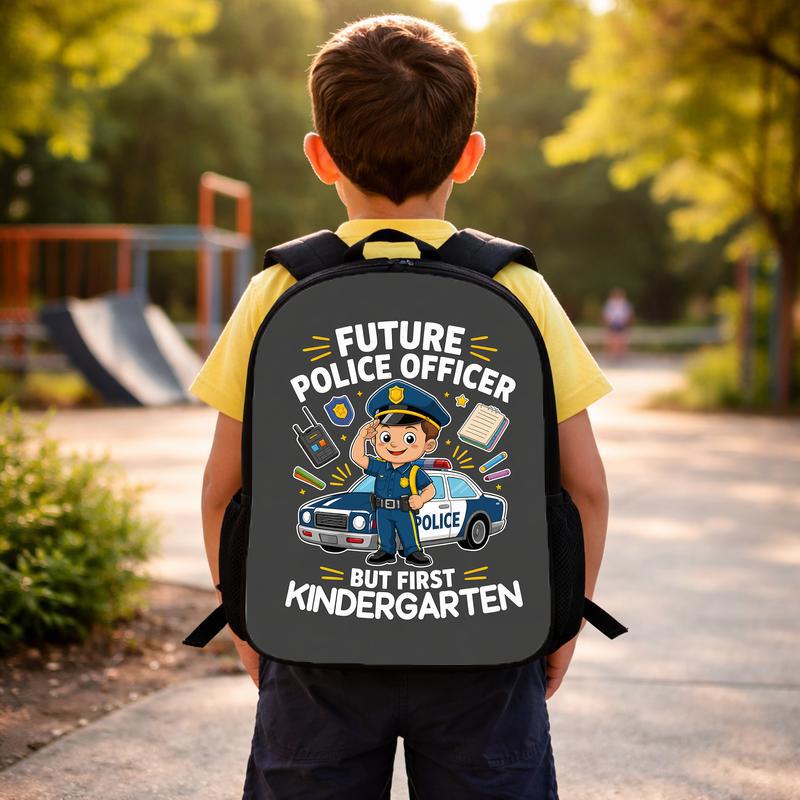 Kids Police Backpack - Future Officer Back To School Gift Custom Backpack