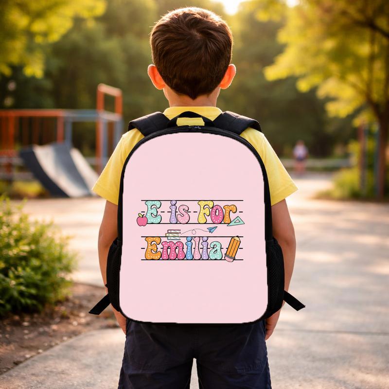 Kindergarten Back To School Backpack - Custom Initial Girl Gift Custom Backpack Kindergarten Back To School Backpack - Custom Initial Girl Gift Custom Backpack
