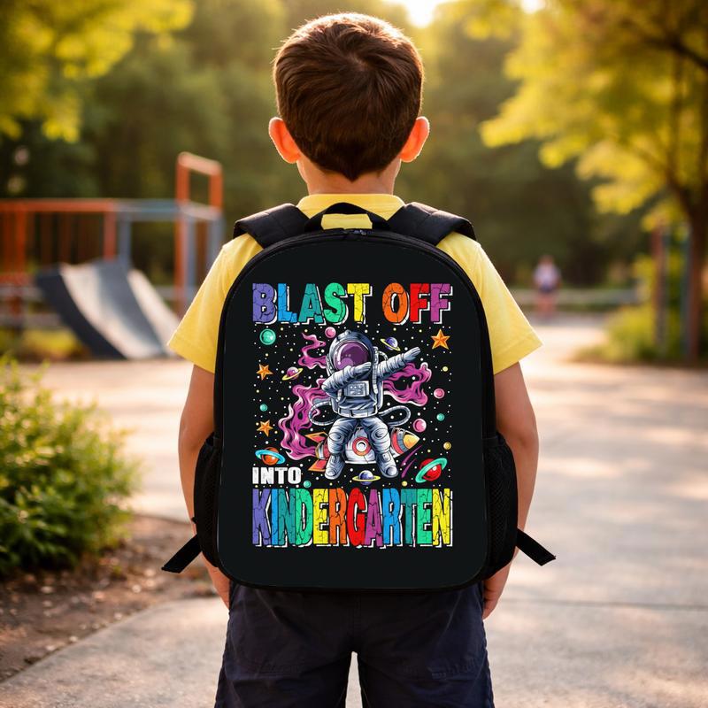 Kindergarten Backpack Kids - Back To School Space Theme Custom Backpack