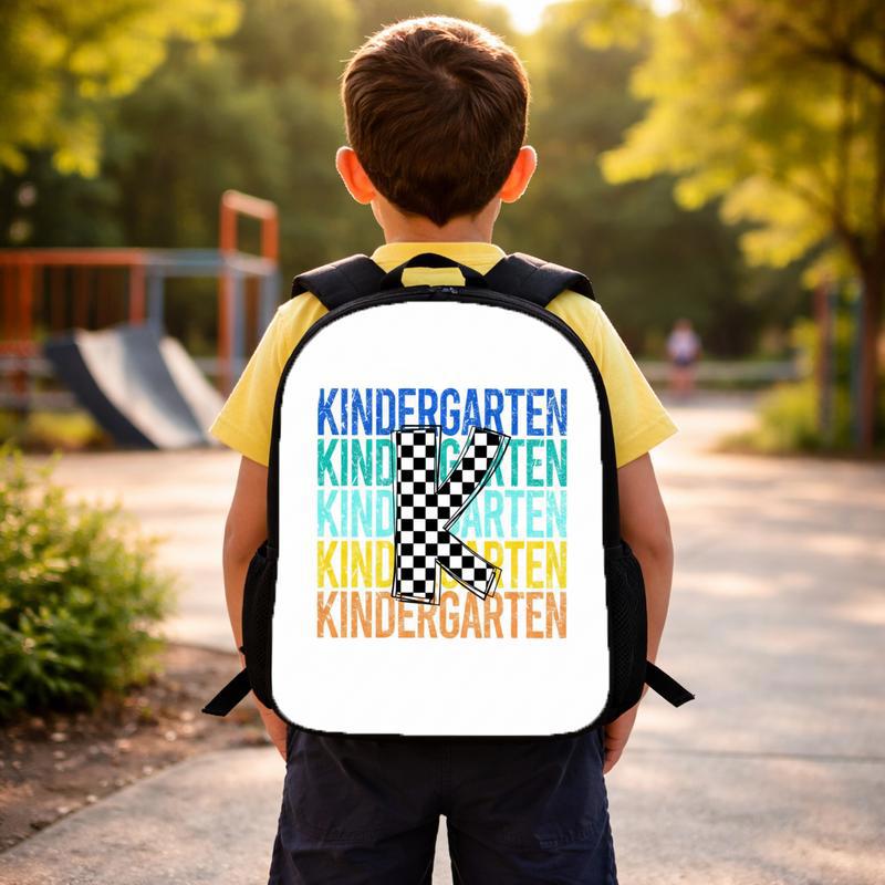 Kindergarten Backpack - Letter K Back To School Kids Custom Backpack Kindergarten Backpack - Letter K Back To School Kids Custom Backpack