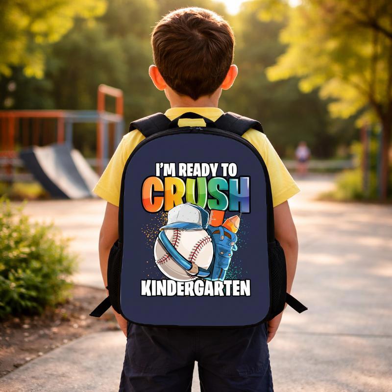 Kindergarten Baseball Backpack - I'm Ready To Crush School Custom Backpack