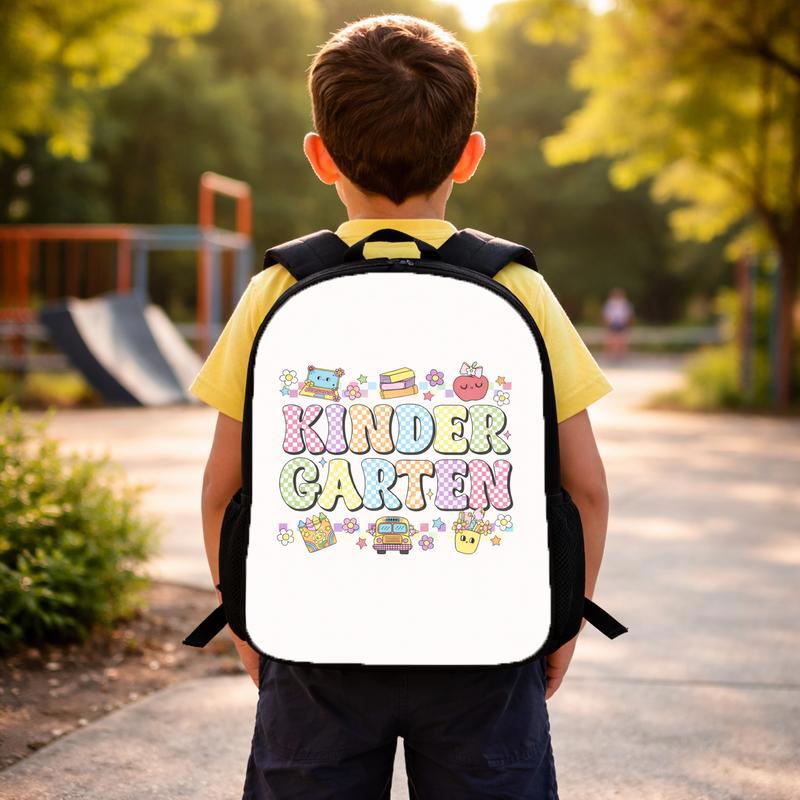Kindergarten Colorful Checkerboard Backpack - Cute School Style Custom Backpack