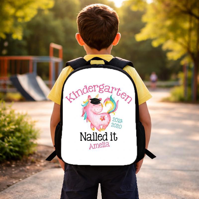 Kindergarten Nailed It Unicorn Backpack - Cute Back To School Custom Backpack Kindergarten Nailed It Unicorn Backpack - Cute Back To School Custom Backpack